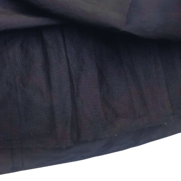 Elegant Satin Tulle Black Long Midi Skirt Size Large Poofy Flowy Evening Party - Picture 5 of 11